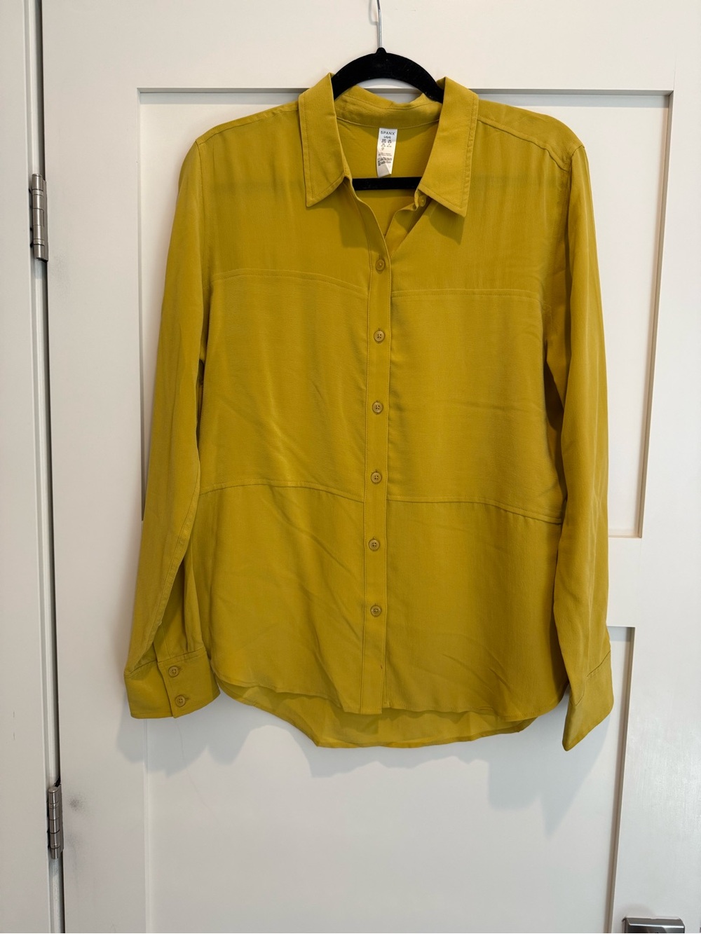 Spanx Low Maintenance Silk Button Down - Dijon - Size L